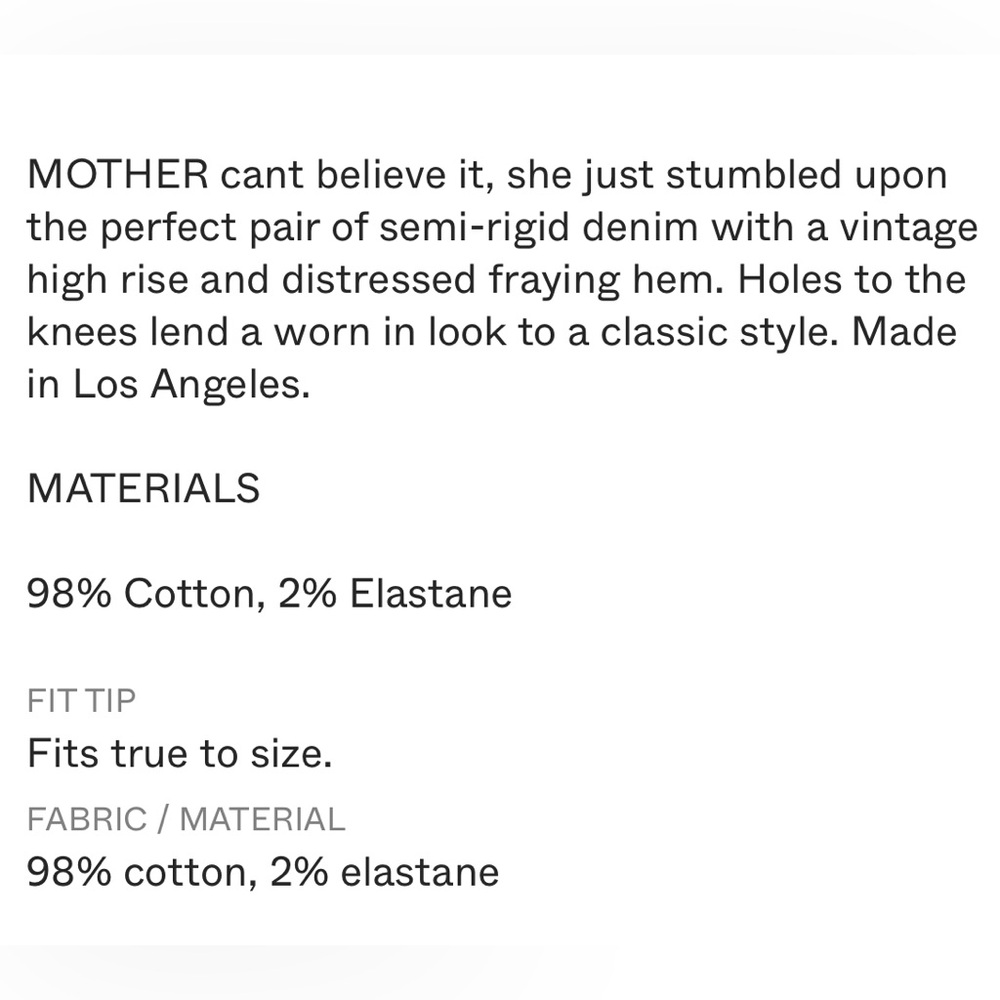 NWT Mother Superior The Tripper Ankle Jeans Misbeliever Wash Sold Out - Picture 14 of 15